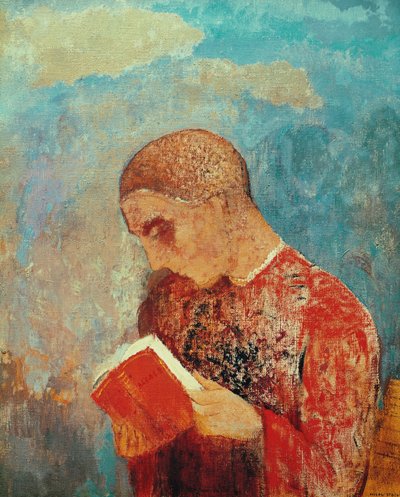 Alsace of, Monnik aan het lezen door Odilon Redon